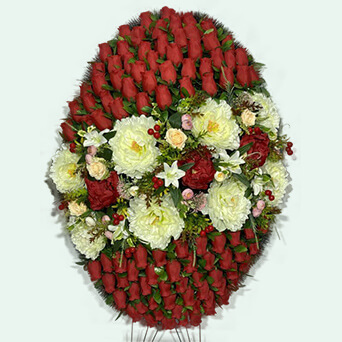 Венок из искусственных цветов